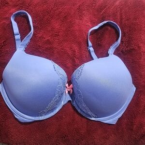 Victoria's Secret Blue T-Shirt Bra with Adjustable Straps